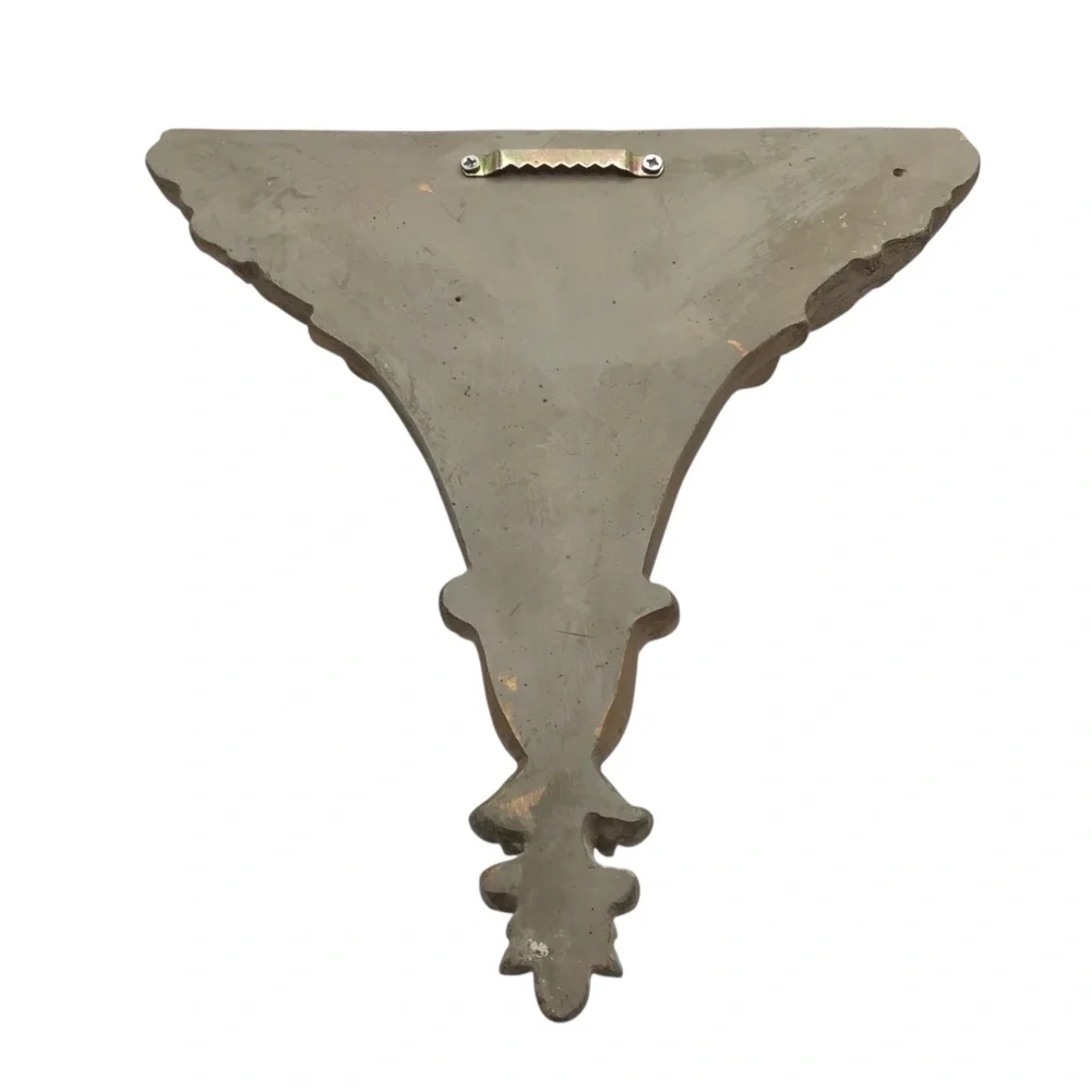 Vintage Ornate Wall Sconce: French Victorian Gold Shelf